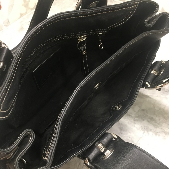 Coach #F10911 Satchel Handbag, Black w/Nickel - Picture 5 of 7